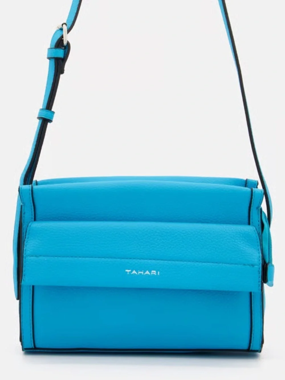 Tahari Charlie Crossbody Bag with Adjustable Strap in Aqua Brand New with Tags